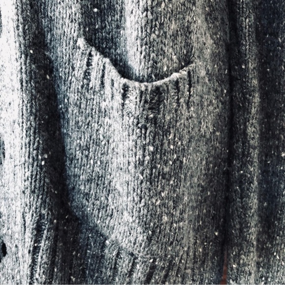 $10 NWOT HAGGAR Clothing Dark Gray Cardigan Sweater Big Buttons Wool Blend L - Picture 8 of 11